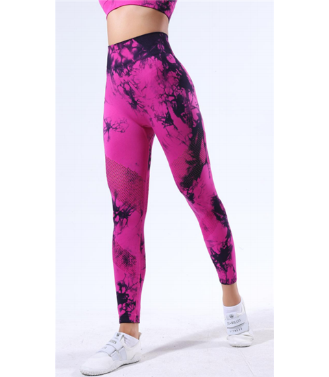 Women Yoga High-Waisted Tie-Dye Seamless Leggings